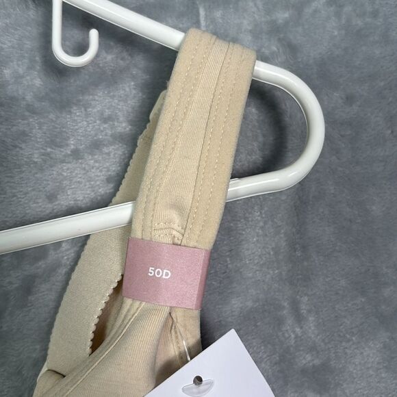 NWT New Cacique Beige Nude Unlined Full Coverage Wireless Bra Size 50D - Picture 6 of 10